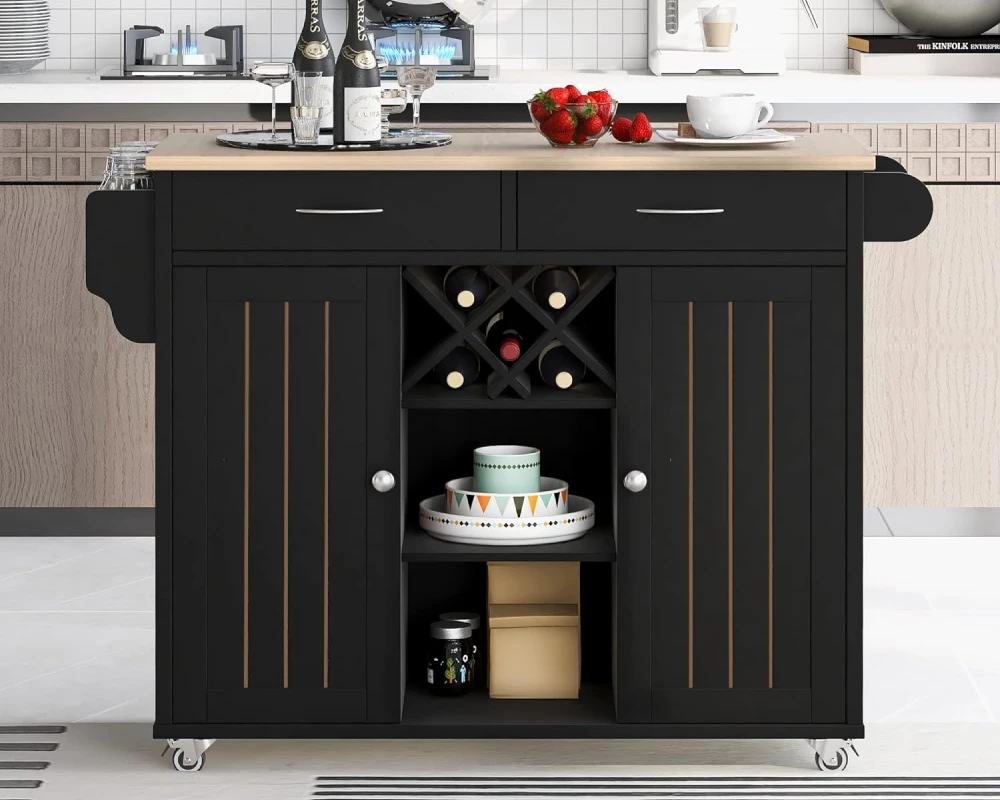 wheeled kitchen island